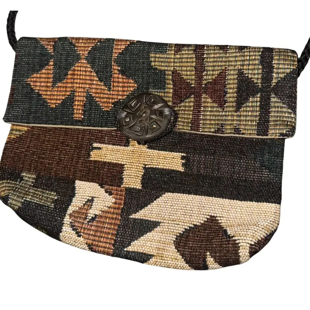 Kokopelli‎ Tapestry Crossbody Purse Bag Southwestern Geometric Western Aztec